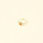 Bague en acier inoxydable doré à l'or fin