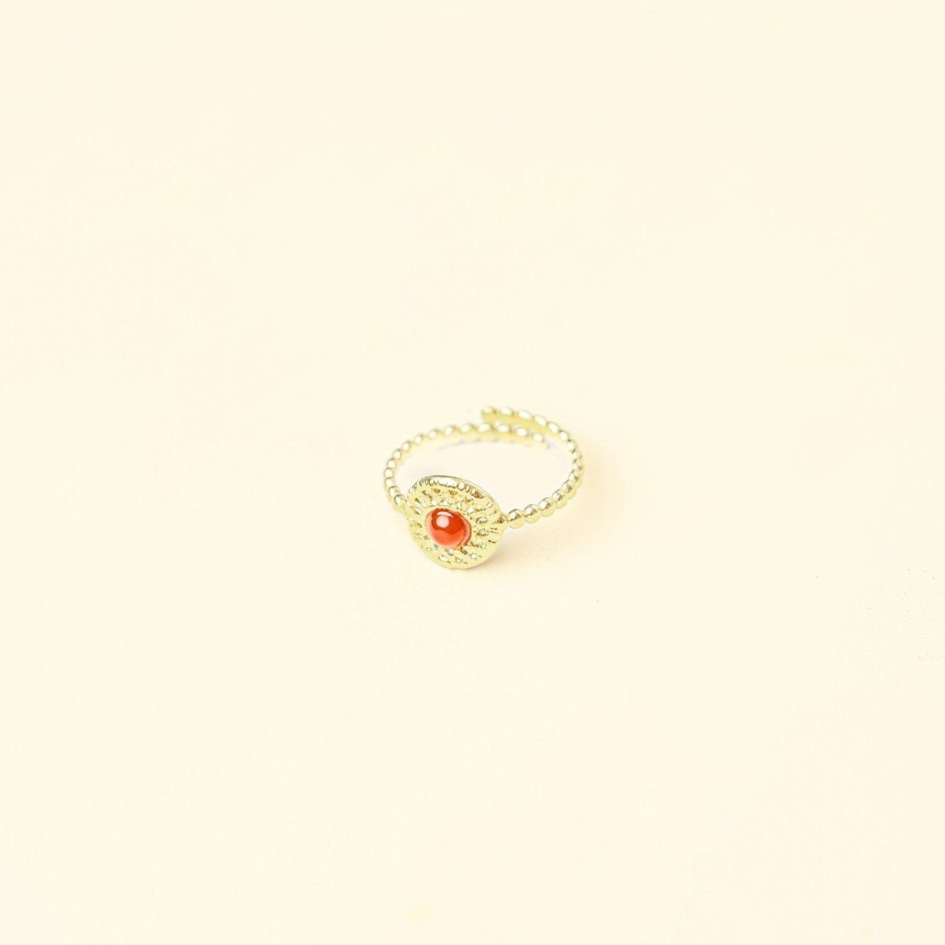 Bague en acier inoxydable doré à l'or fin
