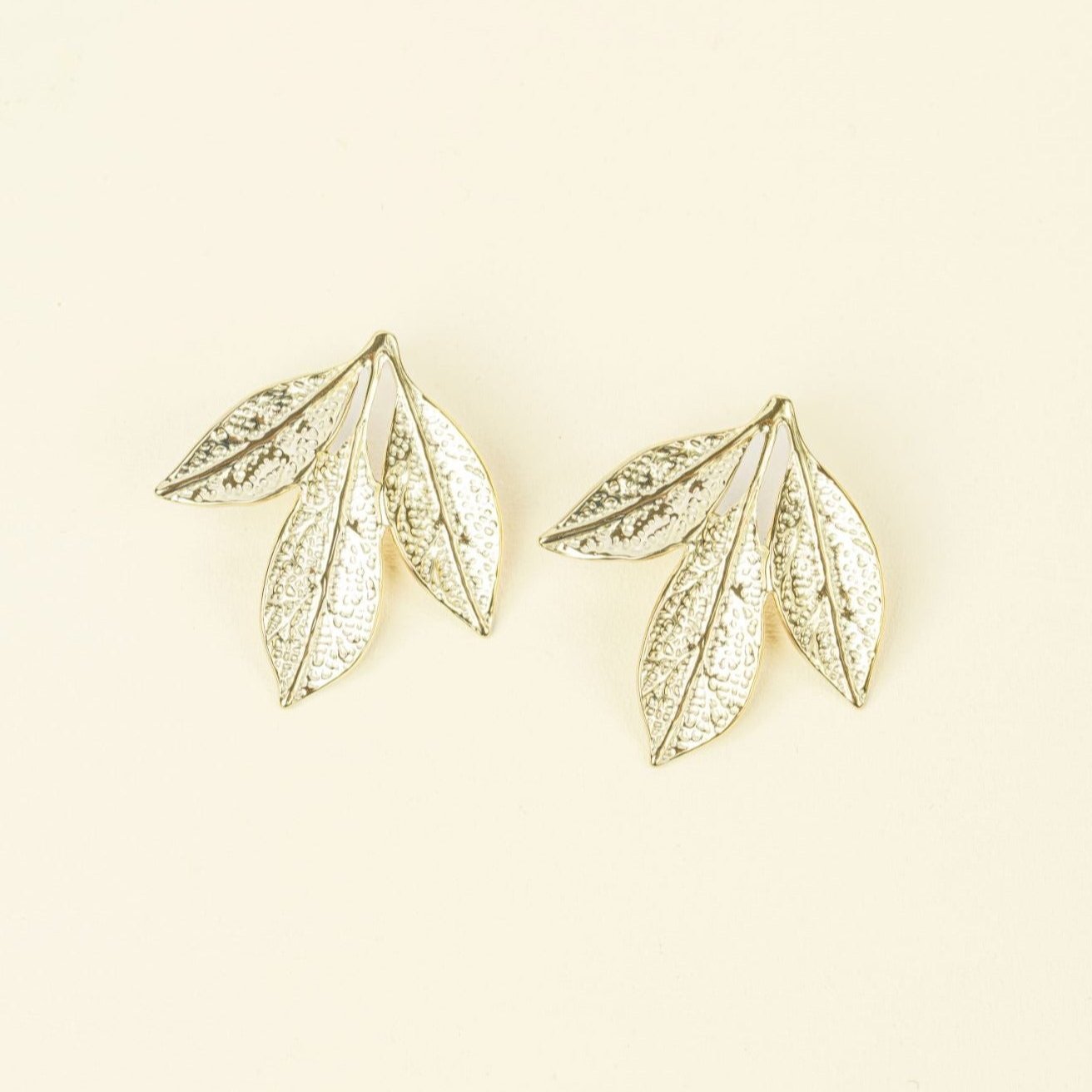 Boucles d'oreilles en acier inoxydable doré à l'or fin