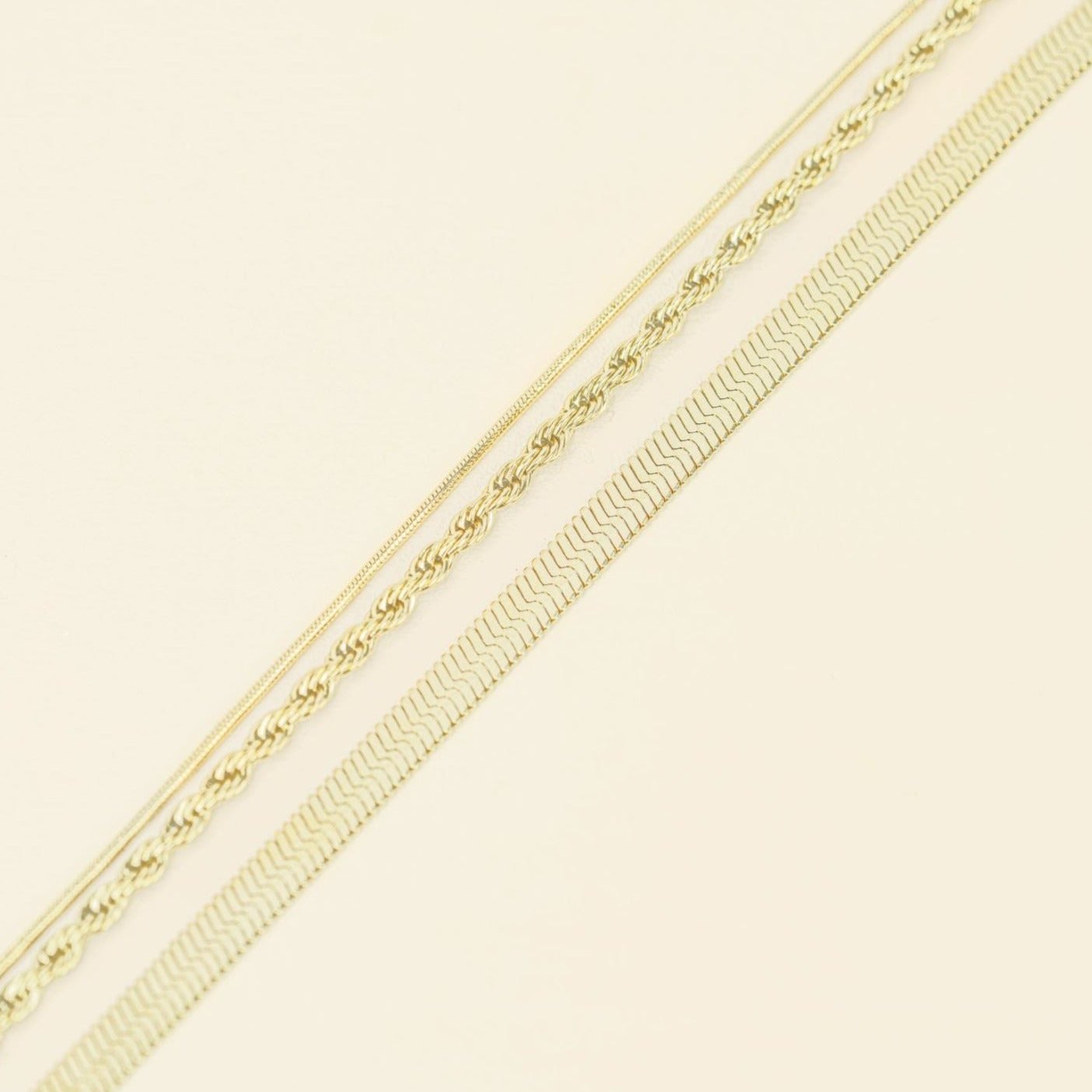 Bracelet en acier inoxydable doré à l'or fin