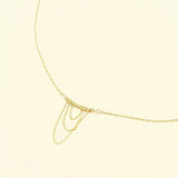 Collier en acier inoxydable doré à l'or fin
