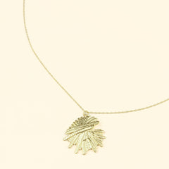 Collier en acier inoxydable doré à l'or fin