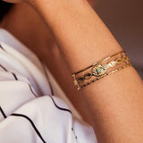Bracelet avec pierre naturelle verte