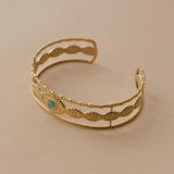 Bracelet avec pierre naturelle verte