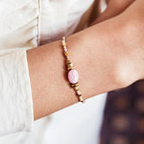 Bracelet avec pierre rose