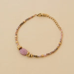 Bracelet avec pierre rose