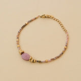 Bracelet avec pierre rose