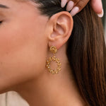 Boucles d'oreilles dorées à l'or fin