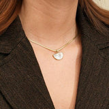 Collier en acier inoxydable doré à l'or fin
