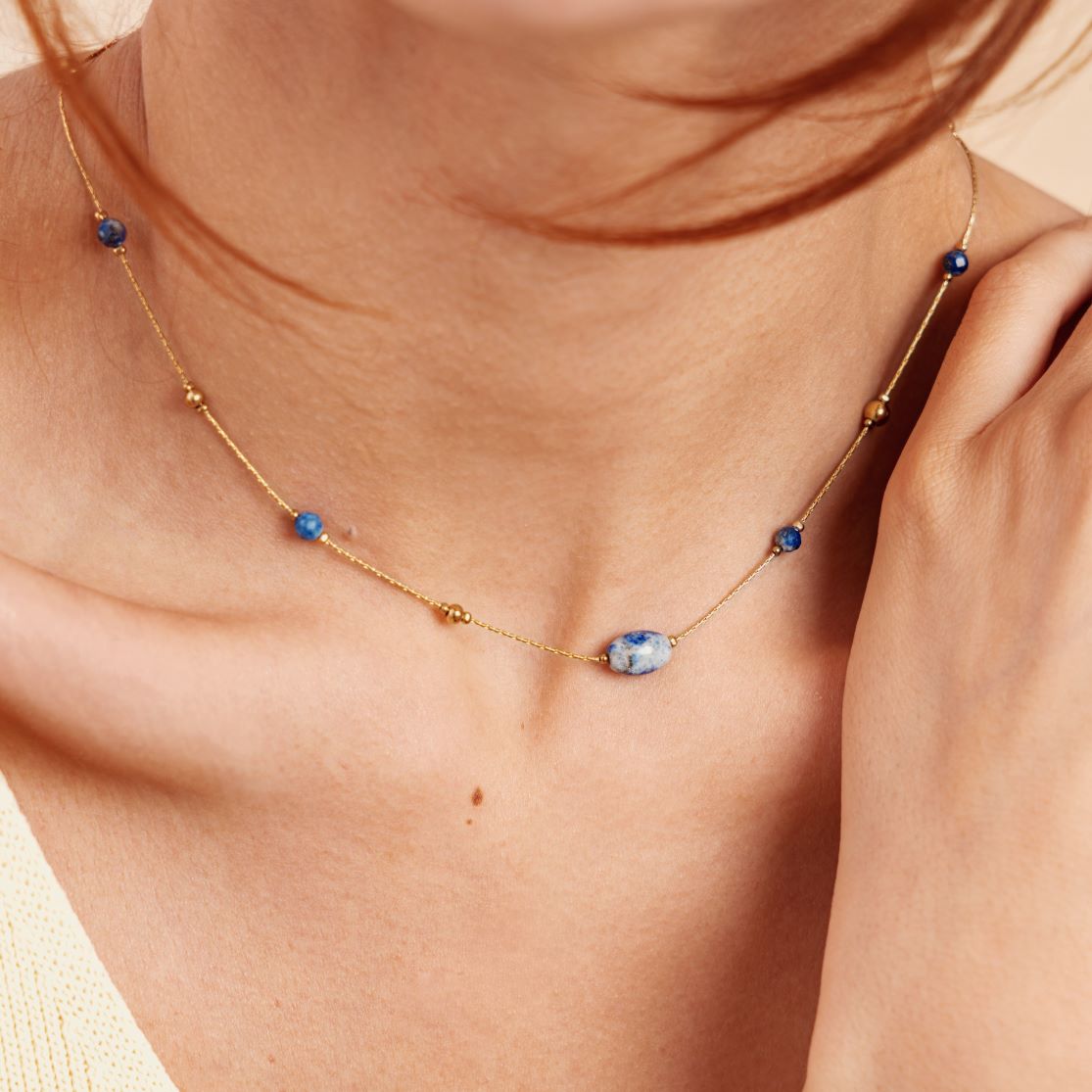 Collier Mara en acier inoxydable doré à l'or fin
