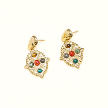 Boucles Saky en acier inoxydable doré à l'or fin