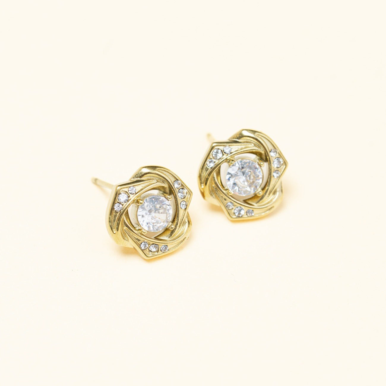 Boucles Drunia en acier inoxydable doré à l'or fin