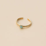 Bague fine avec pierre naturelle turquoise