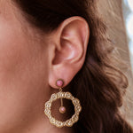 Boucles d'oreilles raffinées avec pierres roses
