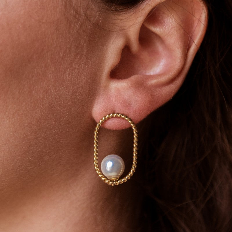 Boucles d'oreilles raffinées avec perles d'eau douce